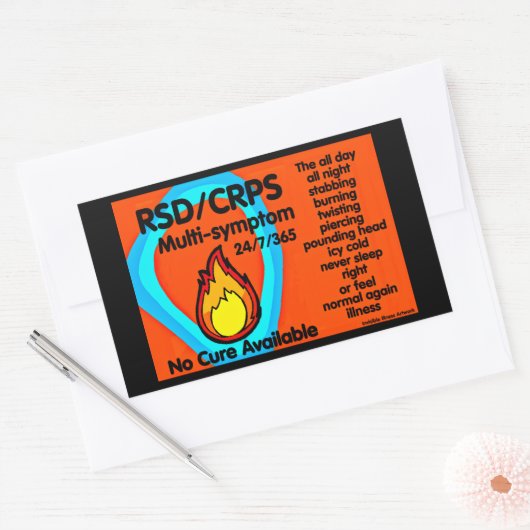 Stabbing Burning Twisting...RSD/CRPS 長方形シール (封筒)