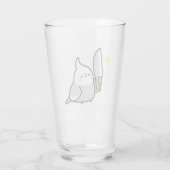 Stabby Cockatiel（白い顔をした）ガラス杯 タンブラーグラス (裏面)