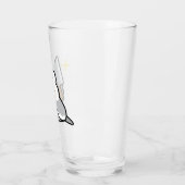 Stabby Cockatiel（白い顔をした）ガラス杯 タンブラーグラス (左)
