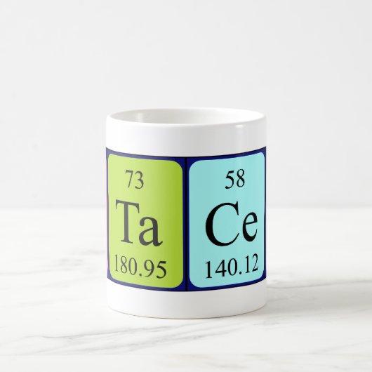 Staceyの周期表の名前のマグ コーヒーマグカップ (中央)