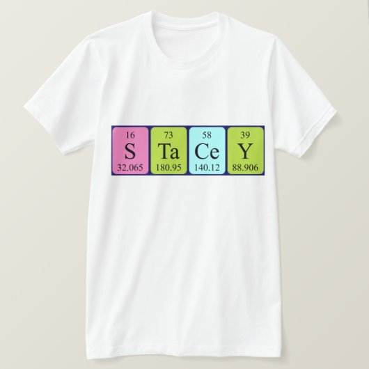 Stacey期別表名シャツ Tシャツ (デザイン正面)