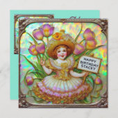 STACEY ～誕生日カード～甘い花ガール～ (正面/裏面)