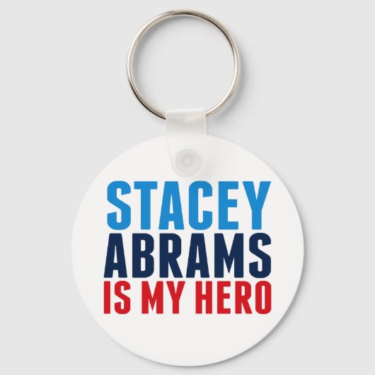 Stacey AbramsはMy Hero 2022の選挙 キーホルダー (正面)
