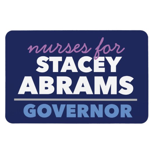 Stacey Abramsガバナーカーマグネットのナース マグネット (横)