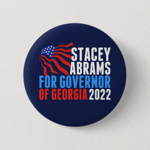 Stacey Abramsジョージア州知事へ2022 缶バッジ