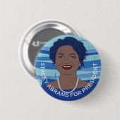 Stacey Abrams 2020年 缶バッジ (正面&裏面)