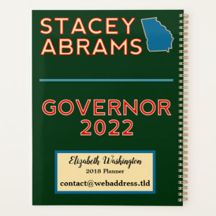 Stacey Abrams Vote Blue、ジョージア州知事 プランナー手帳