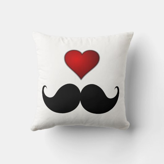 STACHEのハートw/Mustacheの口ひげを愛して下さい クッション (裏面)