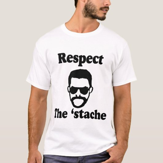 「Stacheのワイシャツを尊重して下さい Tシャツ (正面)