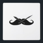 Stacheの時間 スクエア壁時計<br><div class="desc">それは"どこかに「stache-thirty"です。</div>
