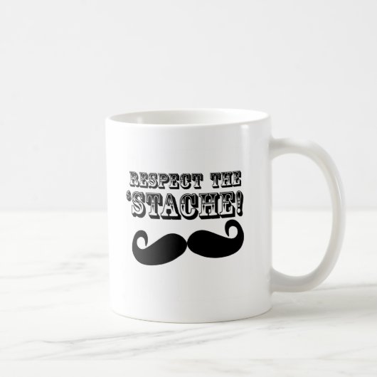「Stacheを尊重して下さい コーヒーマグカップ (右)