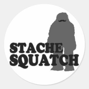 Stache Squatch ラウンドシール