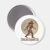 STACHESQUATCH I Mustacheもし私のスクアッチを見たことがある マグネット (正面/裏面)