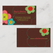 Staciのステッチの裁縫婦のファッションビジネスカード 名刺 (正面/裏面)