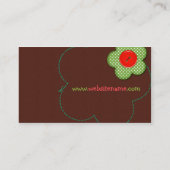 Staciのステッチの裁縫婦のファッションビジネスカード 名刺 (裏面)