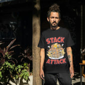 Stack Attack Pancakes Retro Diner Breakfast  Tシャツ