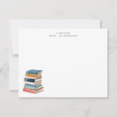 Stack of Books  Teacher Personal Stationery  招待状 (正面)