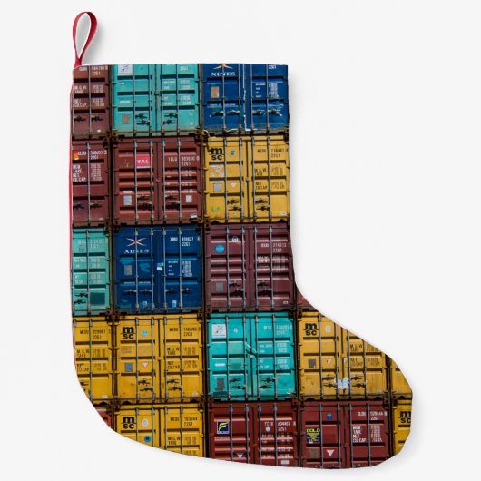 Stack of cargo trailer スモールクリスマスストッキング (正面)