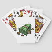 Stack of Cash with Coins Money トランプ (裏面)