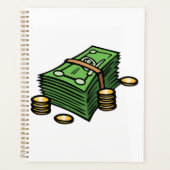 Stack of Cash with Coins Money プランナー手帳 (正面)