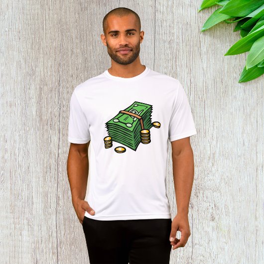 Stack of Cash with Coins Money Tシャツ