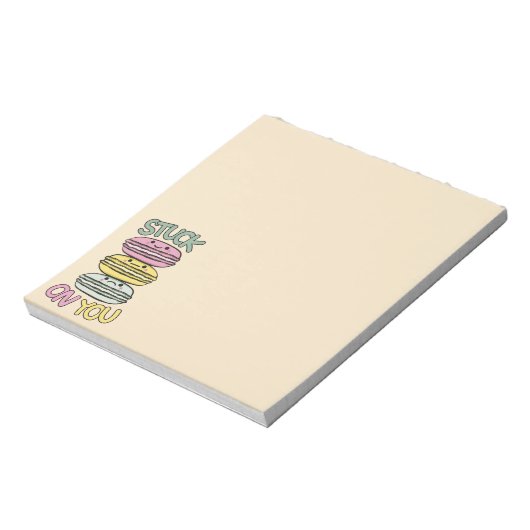 Stack of Cute Kawaii Macarons ノートパッド (回転)