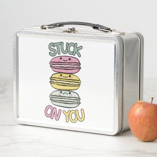 Stack of Cute Kawaii Macarons メタルランチボックス (インサイチュ)