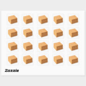 Stack of Graham Crackers on White Sticker スクエアシール (シート)