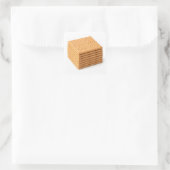 Stack of Graham Crackers on White Sticker スクエアシール (バッグ)