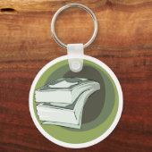 Stack of Money Cash Green Backs キーホルダー (正面)