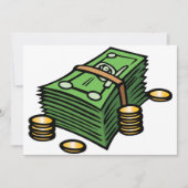 Stack of Notes and Coins招待状 招待状 (正面)