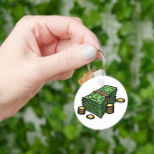 Stack of Notes and Coins Keychain キーホルダー