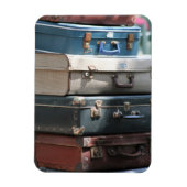 Stack of Vintage Suitcases マグネット (縦)