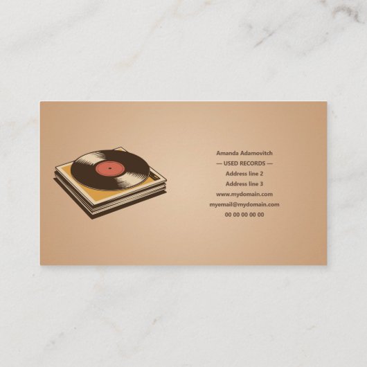 Stack of Vintage Vinyl 名刺 (裏面)