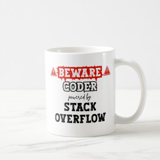 Stack Overflowで動くコーダー | プログラミング コーヒーマグカップ (右)