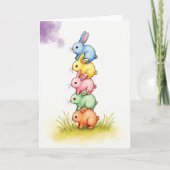 Stacked Animal Friends Card カード (正面)