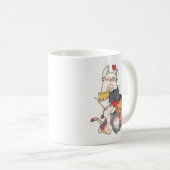 Stacked Cartoon Cats Mug コーヒーマグカップ (正面右)