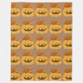 Stacked pumpkin pattern フリースブランケット (正面)