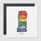 Stacked Rainbow Cats - LGBTQプライドお祝い (正面/裏面)