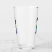 Stacked Rainbow Cats - LGBTQプライドお祝い タンブラーグラス (左)