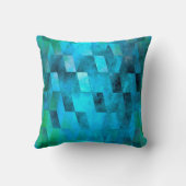 Stacked Sky (turquoise-green) クッション (裏面)