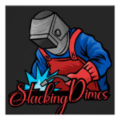 Stacking Dimes Funny Welder Gift ポスター (正面)