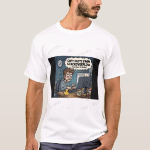 StackOverflowからコピペ - 楽しい午前3時のプログラミング Tシャツ