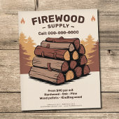 Stacks of Split Logs - Firewood Supply チラシ
