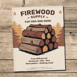 Stacks of Split Logs - Firewood Supply チラシ