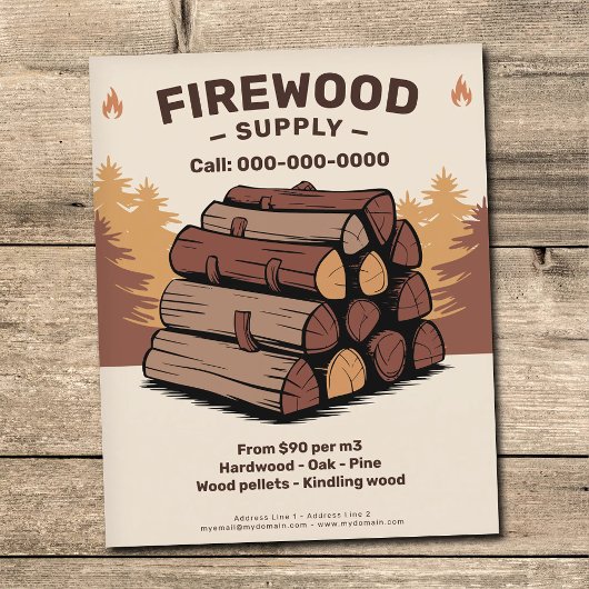 Stacks of Split Logs - Firewood Supply チラシ