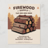 Stacks of Split Logs - Firewood Supply チラシ (正面)