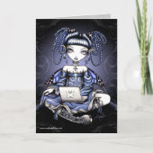 Stacyの青いラップの上の妖精カード カード (正面)