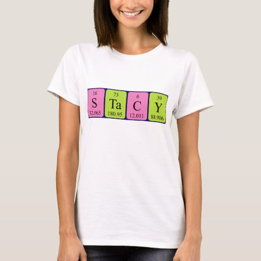 Stacy期別テーブル名のシャツ Tシャツ (正面)