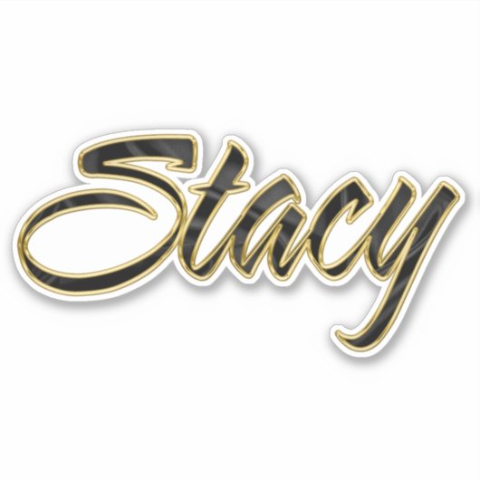 Stacy black gold Lettering Aufkleber Sticker シール (正面)
